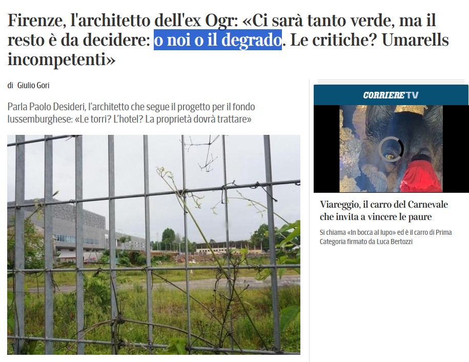Area ex Ogr- O speculazione o morte. Cosa ne dice la sindaca Funaro?