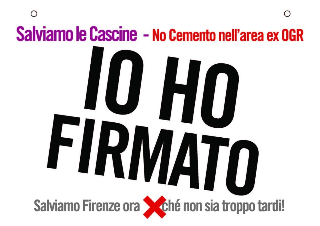 Salviamo le Cascine- foto della catena umana di mercoledì 22 luglio
