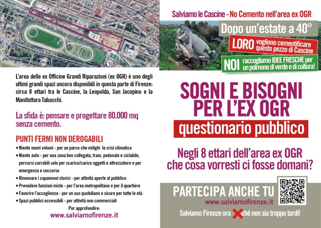 Compila il questionario online: SOGNI E BISOGNI PER L’EX OGR