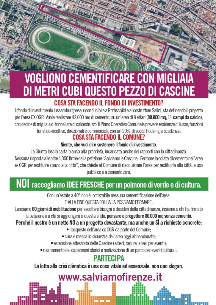 Salviamo le Cascine- LORO cemento, NOI raccogliamo IDEE FRESCHE per un polmone di verde e di cultura!